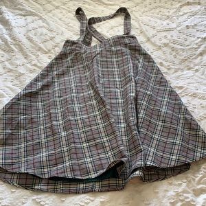 Plaid suspender circle skirt from ModCloth